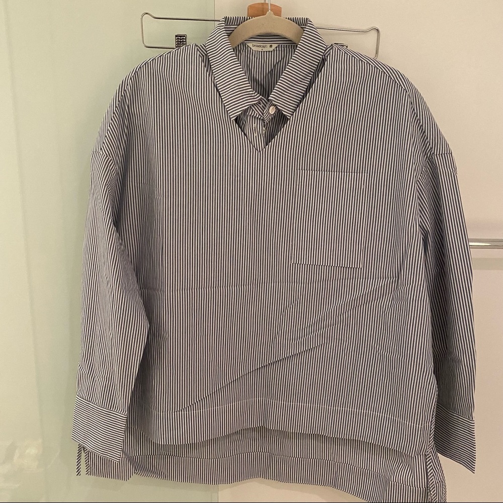 Blue striped shirt
